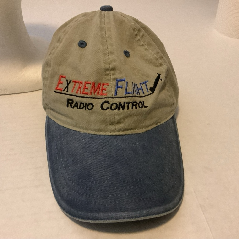 Otto Quality Headwear Hat Embroidered Extreme Flight Radio Control Cap Tan/Blue